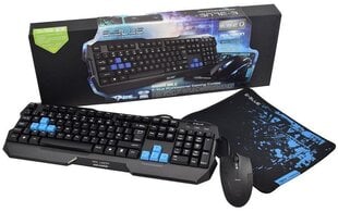 E-Blue K820 Combo Игровой комплект Клавиатура + Мышь + Коврик Черный (ENG) цена и информация | Клавиатуры | 220.lv