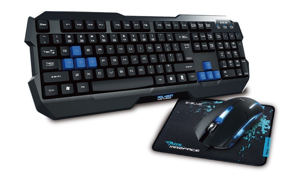E-Blue K820 + pele + paklājiņš cena un informācija | Klaviatūras | 220.lv