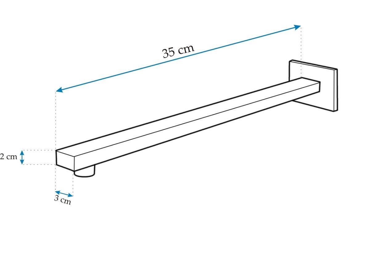 Augšējā duša Rea Ultra Slim cena un informācija | Aksesuāri jaucējkrāniem un dušai | 220.lv