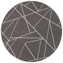 Paklājs Grey Geometric 140x140 cm cena un informācija | Paklāji | 220.lv