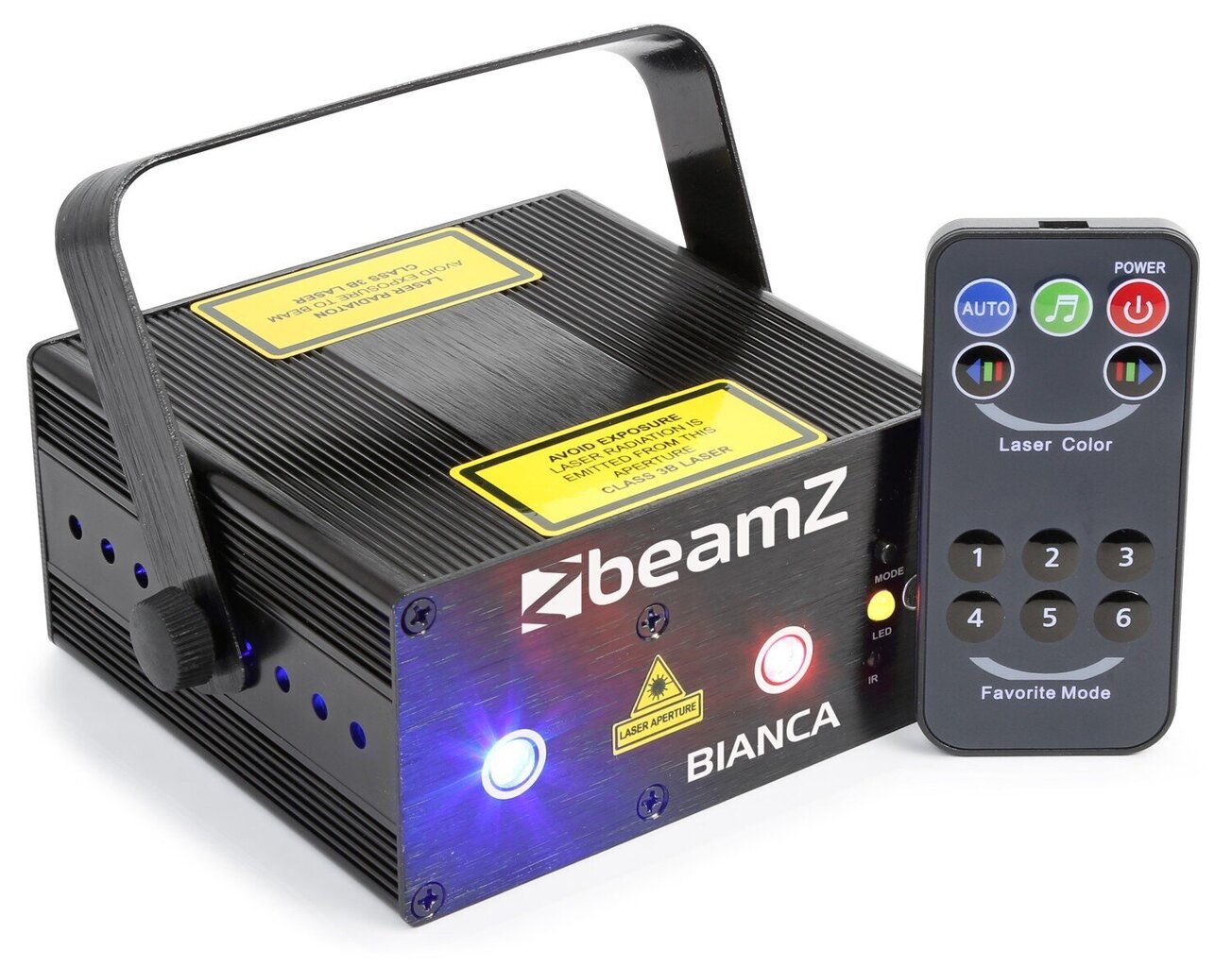 Beamz Bianca dubultlāzers 330mW RGB Gobo IRC cena un informācija | Svētku dekorācijas | 220.lv