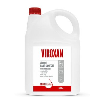 MidoPharm universāls pretvīrusu dezinfekcijas līdzeklis VIROXAN , 5000ml cena un informācija | Pirmā palīdzība | 220.lv