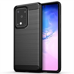 Силиконовый чехол Fusion Trust Back Case для Samsung G985 Galaxy S20 Ultra, черный цена и информация | Чехлы для телефонов | 220.lv