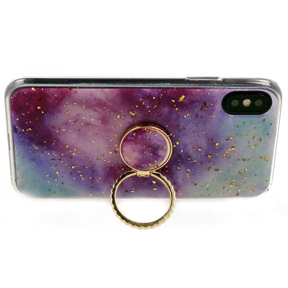 Fusion Marble Ring Back Case Silikona Aizsargapvalks Priekš Apple iPhone 11 Pro Violets - Zils cena un informācija | Telefonu vāciņi, maciņi | 220.lv