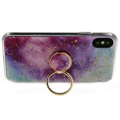 Fusion Marble Ring Back Case Silikona Aizsargapvalks Priekš Apple iPhone 11 Violets - Zils cena un informācija | Telefonu vāciņi, maciņi | 220.lv