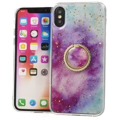 Fusion Marble Ring Back Case Silikona Aizsargapvalks Priekš Apple iPhone 11 Violets - Zils cena un informācija | Telefonu vāciņi, maciņi | 220.lv