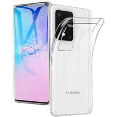 Fusion Ultra Back Case 2 mm Izturīgs Silikona Aizsargapvalks Priekš Samsung G988 Galaxy S20 Ultra Caurspīdīgs цена и информация | Чехлы для телефонов | 220.lv