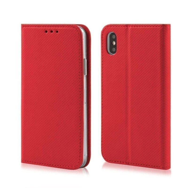 Fusion Magnet Case Grāmatveida Maks Priekš Samsung A405 Galaxy A40 Sarkans cena un informācija | Telefonu vāciņi, maciņi | 220.lv