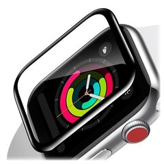 Baseus 5D SGAPWA4-E01 Защитное стекло для экрана Apple Watch 1 / 2 / 3 38 mm черное цена и информация | Аксессуары для смарт-часов и браслетов | 220.lv