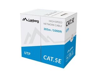 Кабель Lanberg Cat.5E, 305 м цена и информация | Кабели и провода | 220.lv