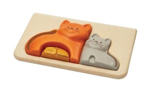 Puzle PlanToys Cat Puzzle cena un informācija | Plan Toys Rotaļlietas un spēles no 3 gadiem | 220.lv