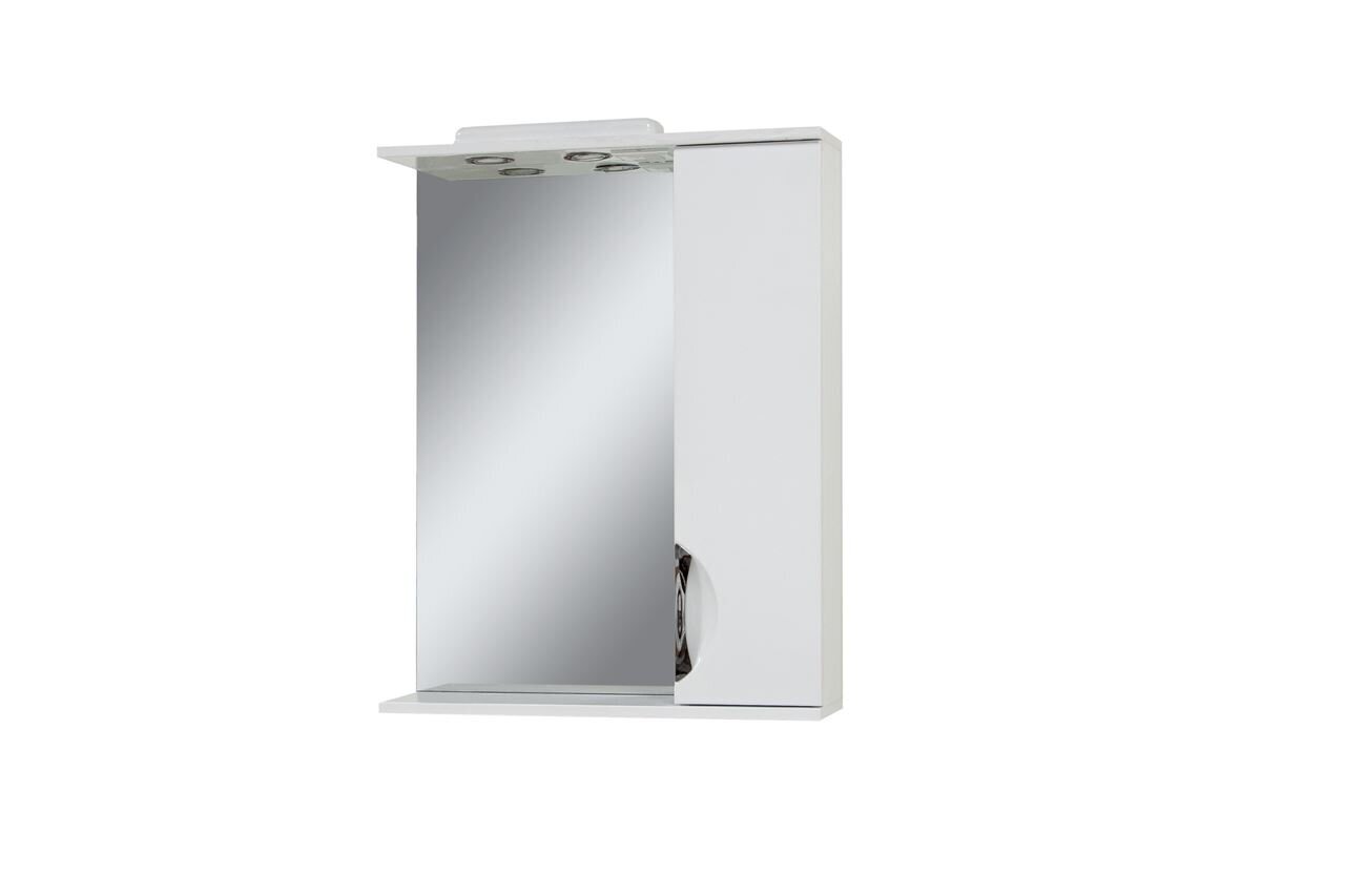 Spogulis ar plauktu un skapīti Laura-65 labā cena un informācija | Vannas istabas skapīši | 220.lv