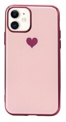 Fusion Heart Case Silikona Aizsargapvalks Priekš Apple iPhone 11 Pro Max Rozā cena un informācija | Telefonu vāciņi, maciņi | 220.lv