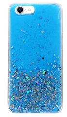 Fusion Glue Glitter Back Case Silikona Aizsargapvalks Priekš Huawei P40 Lite Zils cena un informācija | Telefonu vāciņi, maciņi | 220.lv