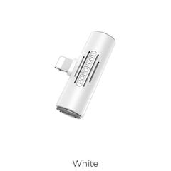 Adapter Borofone BV7 from Lightning to Lightning + 3,5mm white цена и информация | Адаптеры и USB разветвители | 220.lv