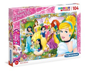 Puzle Clementoni Disneja princese (Disney Princess), 104 d. cena un informācija | Puzles, 3D puzles | 220.lv