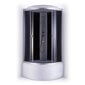 Slēgtā dušas kabīne GOTLAND PAULA 90x90x215cm, dziļais paliktnis (45cm), priekšējie stikli peleki, aizmugure melna цена и информация | Dušas kabīnes | 220.lv