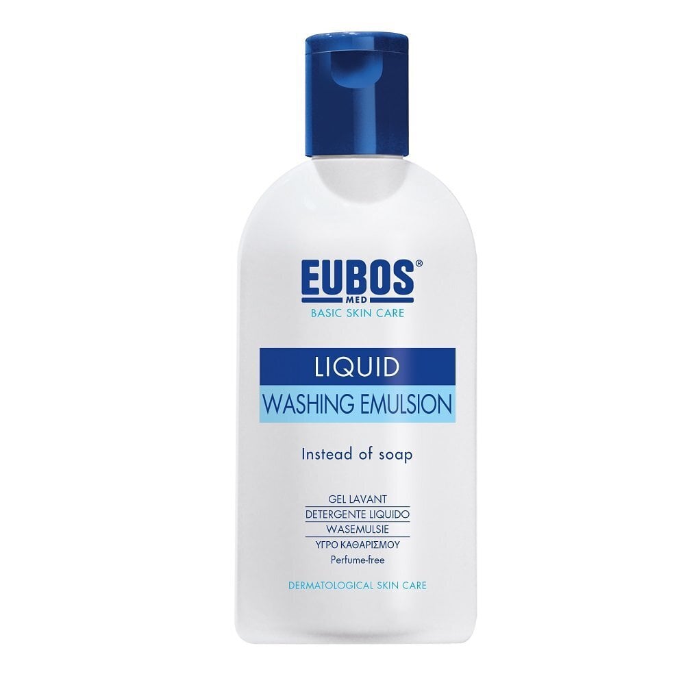 Maigs tīrīšanas līdzeklis Eubos Med Liquid 200 ml (zils) cena un informācija | Ziepes | 220.lv