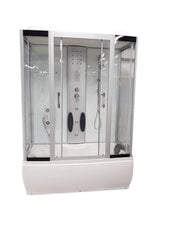 Masāžas dušas kabīne VENTO VERONA 85x150x200cm, dziļais paliktnis (45 cm), caurspīdīgi stikli cena un informācija | Hidromasāžas dušas kabīnes | 220.lv