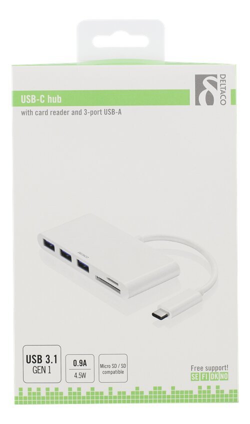 Centrmezgls DELTACO USBC-HUB, USB 3.1, 2xUSB-C цена и информация | Adapteri un USB centrmezgli | 220.lv