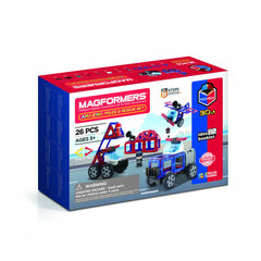Magnētiskais konstruktors Magformers Amazing Police And Rescue Set, 26 detaļas цена и информация | Конструкторы и кубики | 220.lv