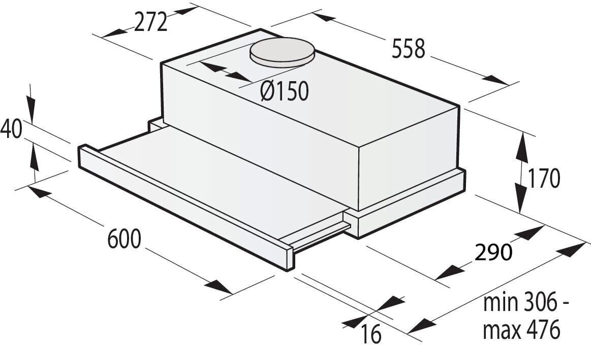 Gorenje TH64E4BG цена и информация | Tvaika nosūcēji | 220.lv