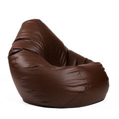 Кресло-мешок XXL SMART из искусственной кожи - коричневый цена и информация | Кресла-мешки и пуфы | 220.lv