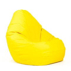 Кресло-мешок XXL SMART из искусственной кожи - желтый цена и информация | Кресла-мешки и пуфы | 220.lv
