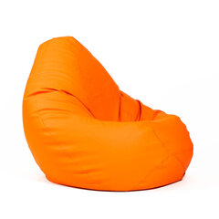 Кресло-мешок XXL SMART из искусственной кожи - оранжевый цена и информация | Кресла-мешки и пуфы | 220.lv