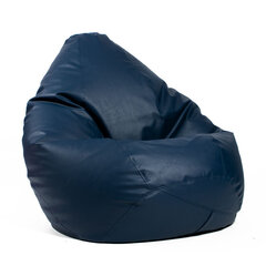 Кресло-мешок XXL SMART из искусственной кожи - темно-синий цена и информация | Кресла-мешки и пуфы | 220.lv