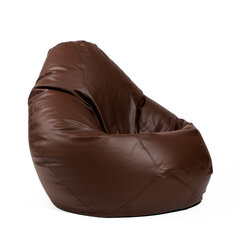 Кресло-мешок XL SMART из искусственной кожи - коричневое цена и информация | Кресла-мешки и пуфы | 220.lv