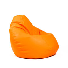 Кресло-мешок XL SMART из искусственной кожи - оранжевый цена и информация | Кресла-мешки и пуфы | 220.lv