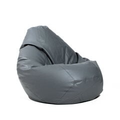 Кресло-мешок XL SMART из искусственной кожи - серый цена и информация | Кресла-мешки и пуфы | 220.lv