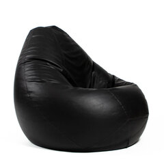 Кресло-мешок L SMART для детей из искусственной кожи - черный цена и информация | Кресла-мешки и пуфы | 220.lv