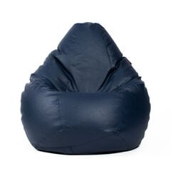 Кресло-мешок L SMART для детей из искусственной кожи - темно-синий цена и информация | Кресла-мешки и пуфы | 220.lv