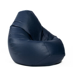 Кресло-мешок L SMART для детей из искусственной кожи - темно-синий цена и информация | Кресла-мешки и пуфы | 220.lv