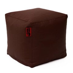 Пуф CUBE SMART из искусственной кожи - коричневый (40х40х40 см) цена и информация | Кресла-мешки и пуфы | 220.lv