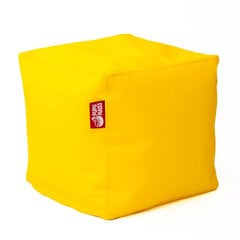 Пуф CUBE SMART из искусственной кожи - желтый (40х40х40 см) цена и информация | Кресла-мешки и пуфы | 220.lv
