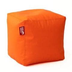 Пуф CUBE SMART из искусственной кожи - оранжевый (40х40х40 см) цена и информация | Кресла-мешки и пуфы | 220.lv
