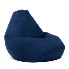 Кресло-мешок XL COZY из мебельной ткани - темно-синий цена и информация | Кресла-мешки и пуфы | 220.lv