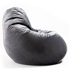 Кресло-мешок XL TREND из велюровой ткани - серый цена и информация | Кресла-мешки и пуфы | 220.lv