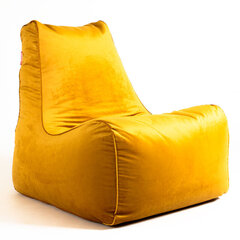 Кресло-мешок SOUL TREND из велюровой ткани - желтый цена и информация | Кресла-мешки и пуфы | 220.lv