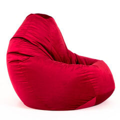 Кресло-мешок XXL TREND из велюровой ткани - красный цена и информация | Кресла-мешки и пуфы | 220.lv