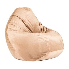 Кресло-мешок XXL TREND из велюровой ткани - бежевый цена и информация | Кресла-мешки и пуфы | 220.lv