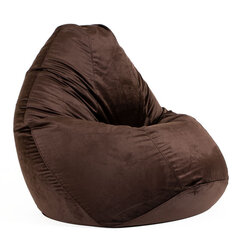 Кресло-мешок XXL TREND из велюровой ткани - коричневый цена и информация | Кресла-мешки и пуфы | 220.lv