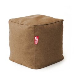 Пуф CUBE COZY из искусственной кожи - латте (35х45 см) цена и информация | Кресла-мешки и пуфы | 220.lv