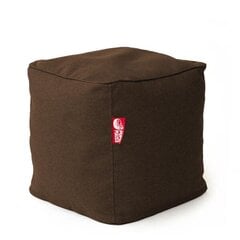Пуф CUBE COZY из искусственной кожи - коричневый (35х45 см) цена и информация | Кресла-мешки и пуфы | 220.lv