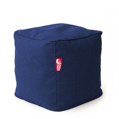 Пуф CUBE COZY из искусственной кожи - темно-синий (35х45 см) цена и информация | Кресла-мешки и пуфы | 220.lv