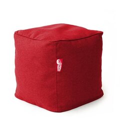 Пуф CUBE COZY из искусственной кожи - красный (35х45 см) цена и информация | Кресла-мешки и пуфы | 220.lv