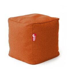 Пуф CUBE COZY из искусственной кожи - оранжевый (35х45 см) цена и информация | Кресла-мешки и пуфы | 220.lv